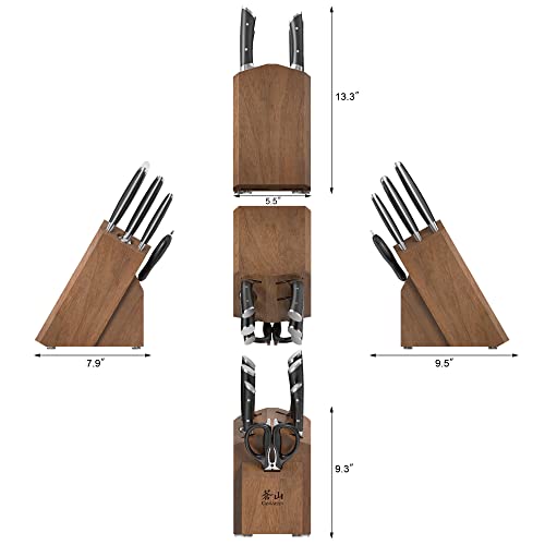 HELENA Series German Steel Forged Knife Block Set (8-Piece / Black)