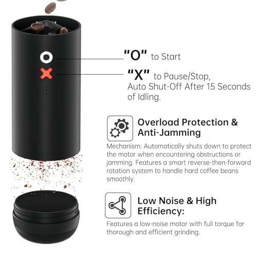 Timemore OX Burr Portable Coffee Grinder Electric Quiet Conical Burr (Tangerine Orange)
