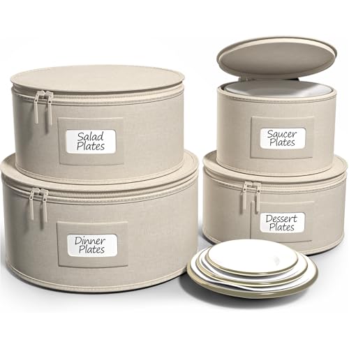 China Storage Containers (Beige / 4 Piece Dinnerware Set)