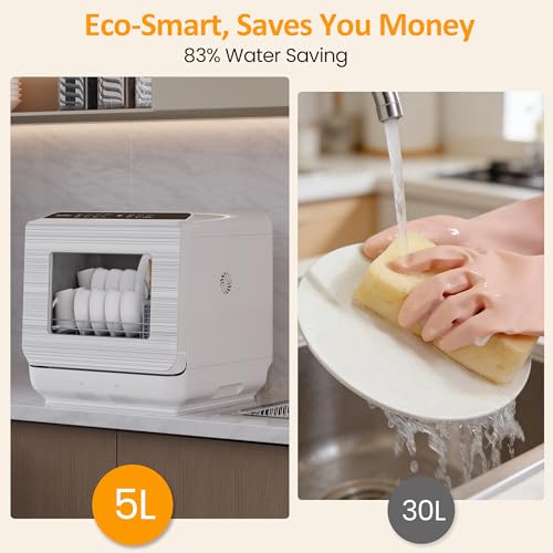 Portable Dishwasher 18’’ Countertop with 152OZ Water Tank