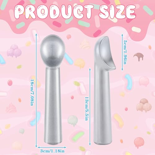 16 Pcs Ice Cream Scoop Set (Silver)