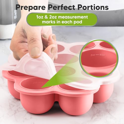 Silicone Food Freezer Trays with Lid (Blossom)