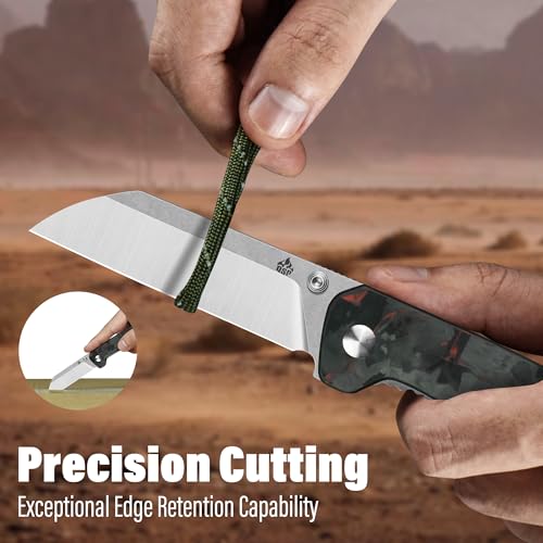 Penguin V2 Folding Pocket Knife (Red Shredded CF Overlay)