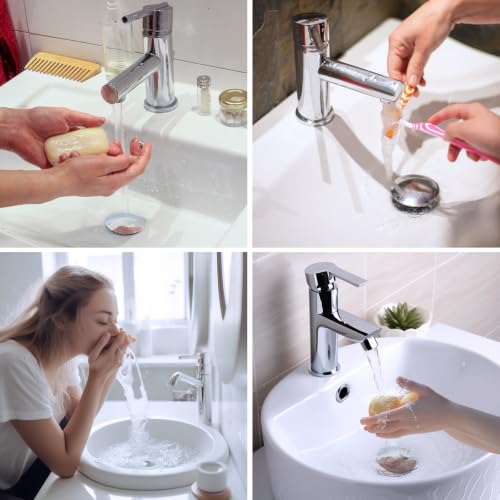 All Metal 2 in 1 Bathroom Sink Stopper (Chrome)