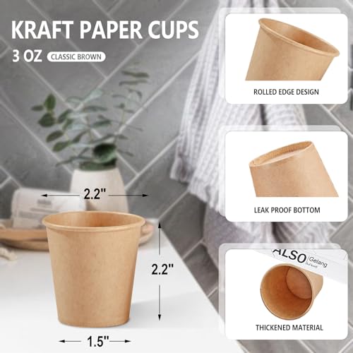 400 Pack 3 oz Kraft Paper Cups (3oz-400pack)