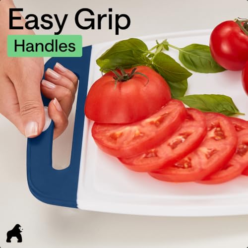 BPA Free Reversible Cutting Board (Red/Blue/Lime / Large (Pack of 3))