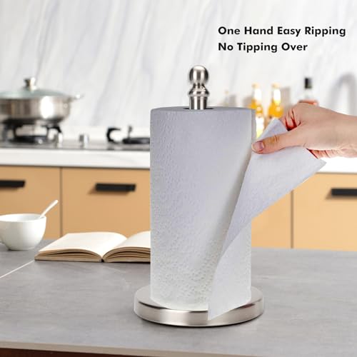 Paper Towel Holder Countertop with Weighted Base