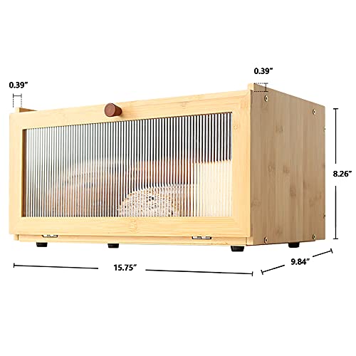 Bamboo Bread Box for Kitchen Counter