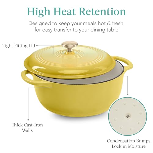 6 Quart Enamel Cast (Lemon Meringue / 6qt Round)