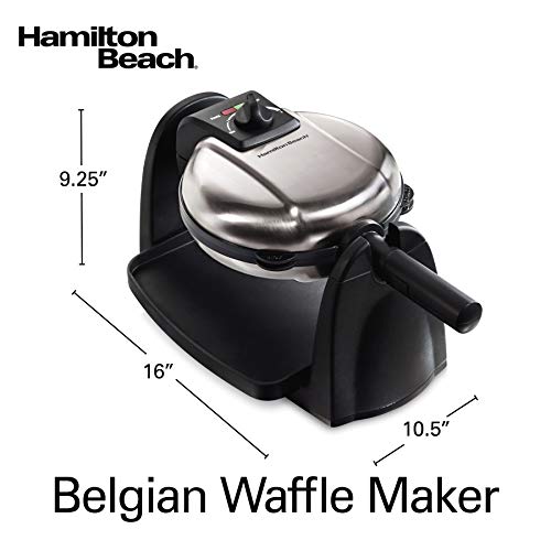 Flip Belgian Waffle Maker with Non (Stainless Steel / Single Flip, Non-Stick Plates)