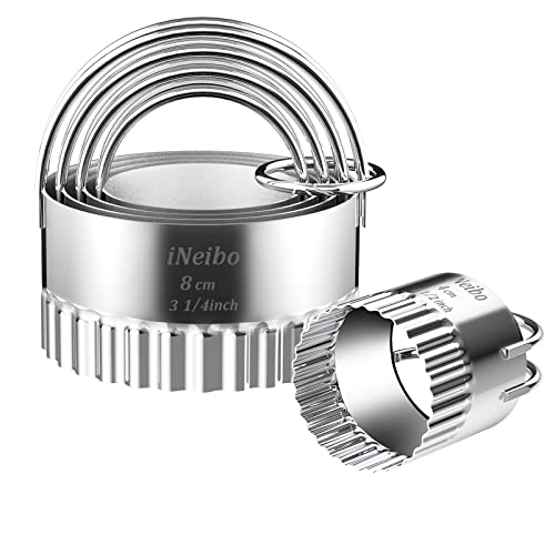 Fluted Edge Biscuit Cutter Set (Fluted Round Biscuit Cutter)