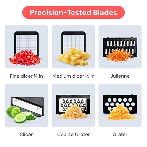 Pro Original Vegetable Chopper & Mandoline Slicer Kitchen Gadget (Black / 6 in 1)