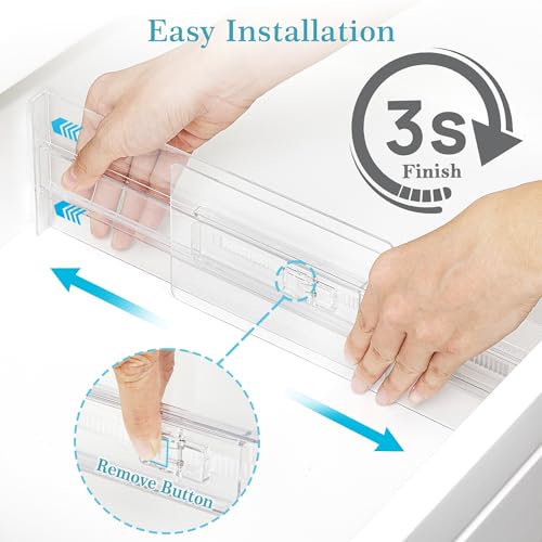 4" High Drawer Dividers for Clothes (4" H,13-22" L)