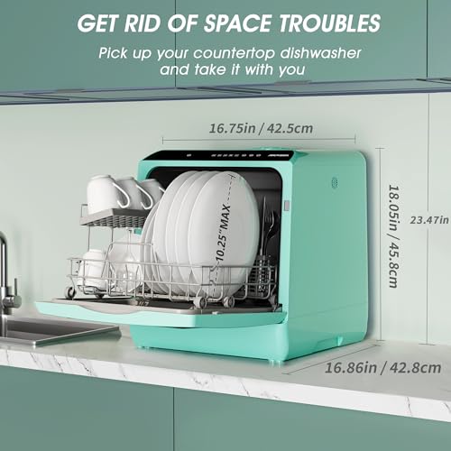 Portable Countertop Dishwasher (Green)