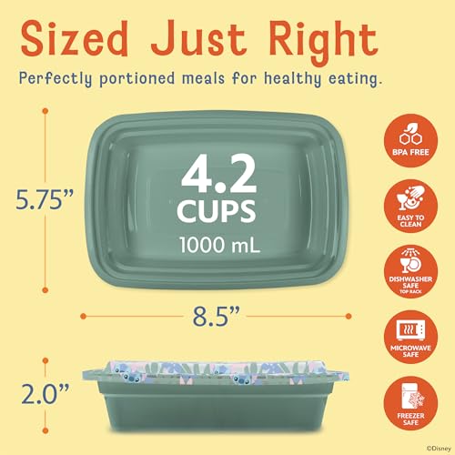 Disney Stitch Meal Prep Containers (Stitch (Jungle Green))