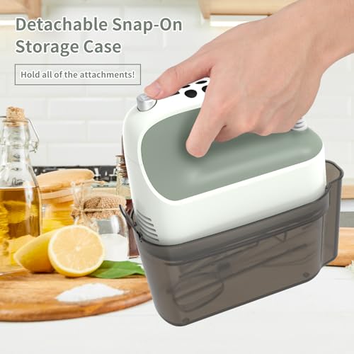 9 Speed Digital Hand Mixer Electric (Light Green)
