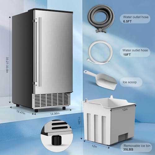 Under Counter Ice Maker (95Lbs/24H)