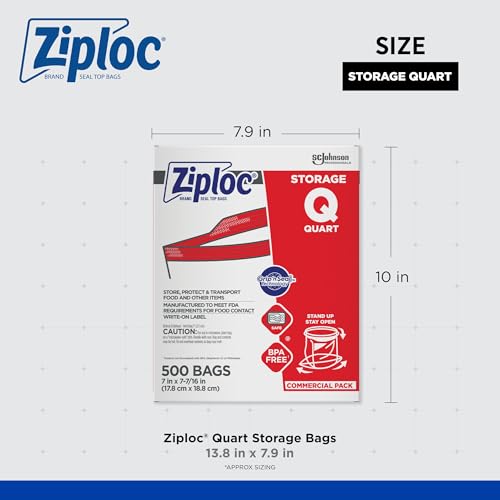 Ziploc Storage Bags (1 Quart)