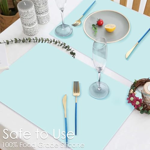 Extra Large Silicone Craft Mat for Kids (Mint Green / 23.6"L x 15.7"W)