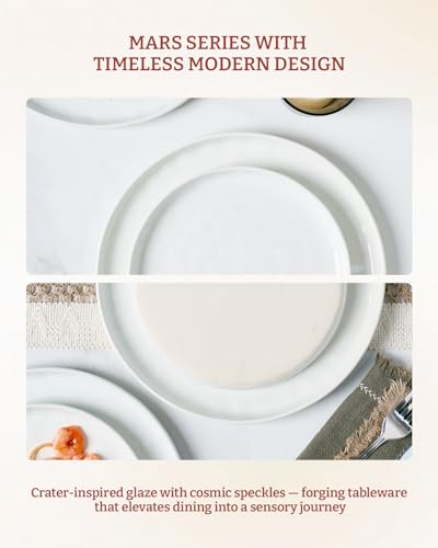 Mars Stoneware Dinnerware Set for 4 (White / Set(12pcs))