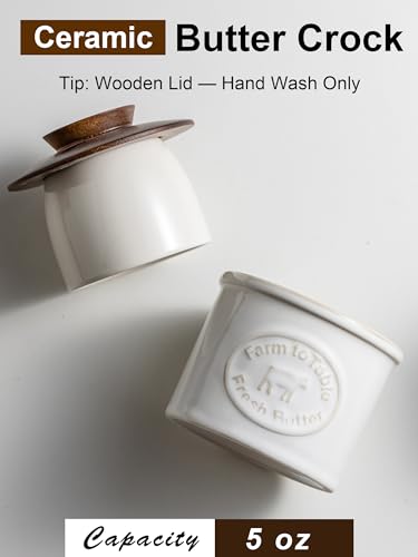 Ceramic Butter Dish With Lid (Cream White / Cow-3.94"dia)