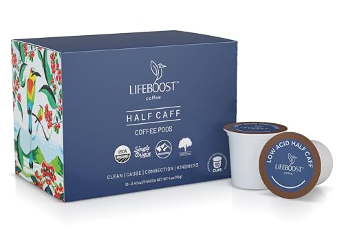 Half Caff Low Acid Coffee K Cups (10 Count (Pack of 1))