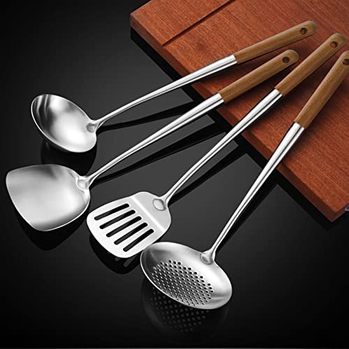 Wok Utensils for Carbon Steel (Natural-4 (17"))