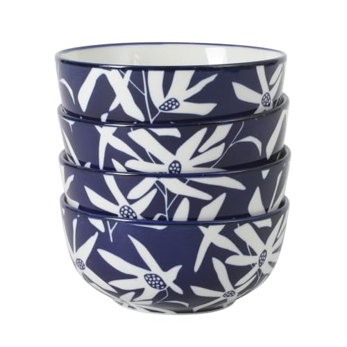 Ivory Estate 4 (Blue/White Floral (Ivory Estate) / 5.5" Cereal Bowl (Set of 4))