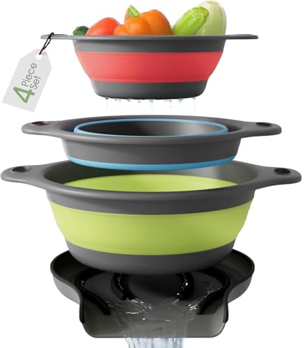 Collapsible Colanders with Self (Multicolor)