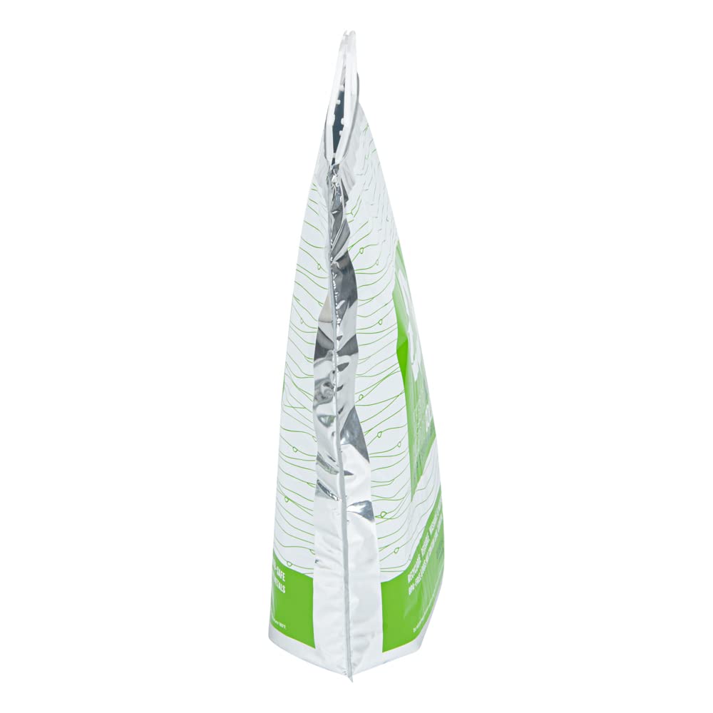 Green And Silver Plastic Thermal Bag (11.75")