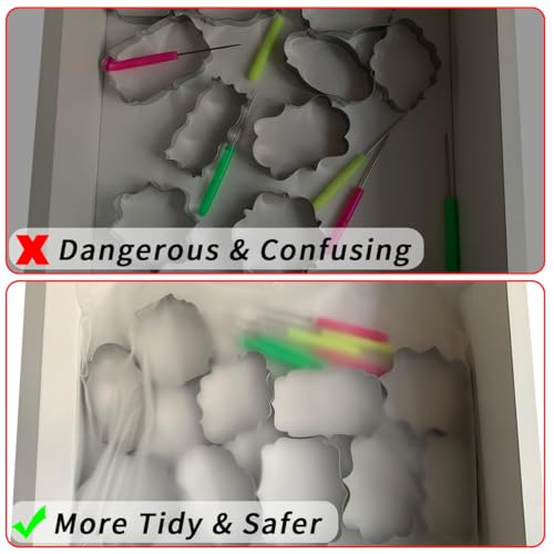 Frame Cookie Cutters 10 Shapes with 6 Cookie Scribes & 1 Storage Bag