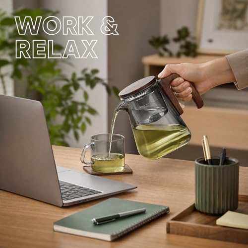 Magnetic Glass Teapot with Infuser (Square 750)