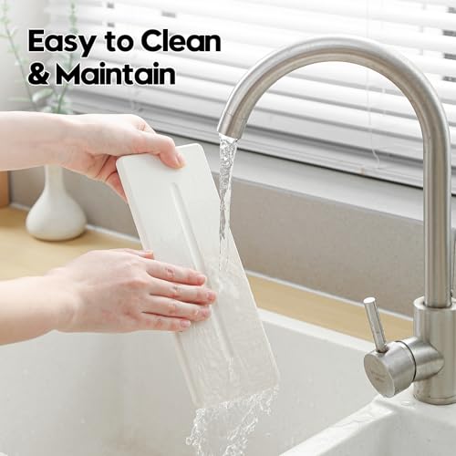 2 Pack Diatomite Stone Sink Tray (2 Pcs - White - 9"x 3.5")