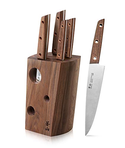 W Series 6 Piece German Steel Knife Block Set