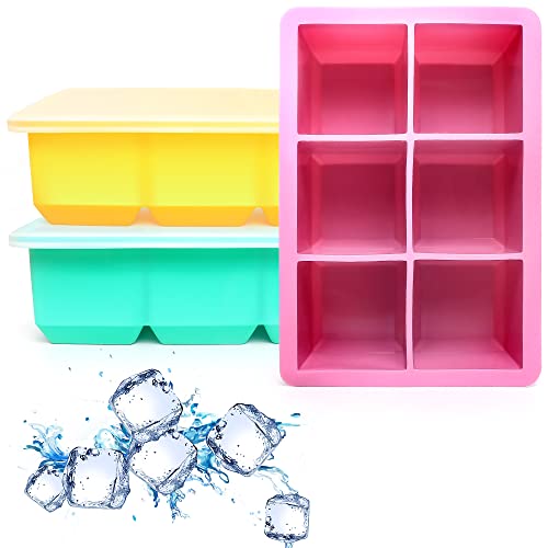 Silicone Ice Cube Trays (Yellow Pink)