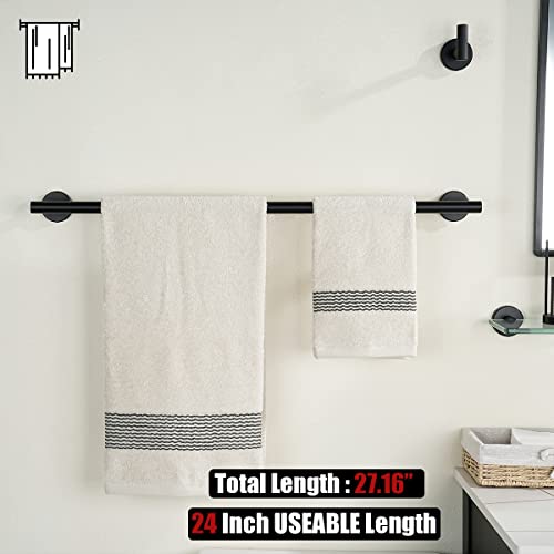 Black Towel Bar (Black / 27 Inch)