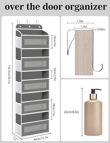 Over The Door Organizer (A Dark Gray / 2 Pack)