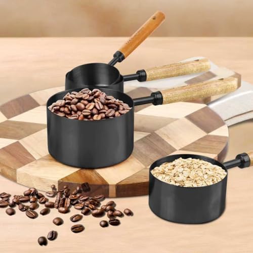 Black Measuring Cups and Spoons Set (Black)