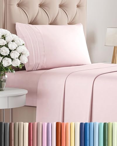 Twin Size 3 Piece Sheet Set (30 - Lavender Pink / Twin)