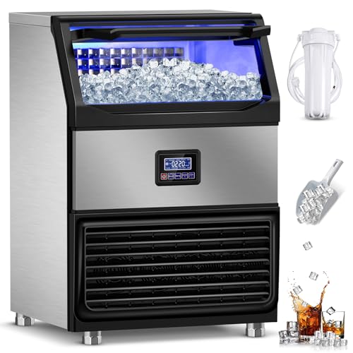 Commercial Ice Maker Machine (350Lbs/24H (75Lbs Bin))