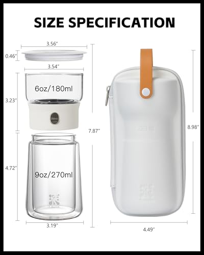 Modern Glass Infuser Pot (04-White / 9oz)