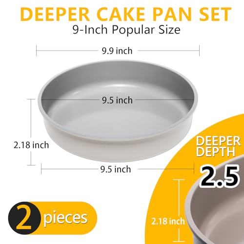 9.5 Inch Round Cake Pan Set of 2 (40 Ounce)