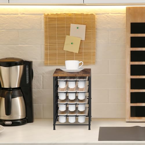 Coffee Pod Holder for Counter (Black-72 Pod)