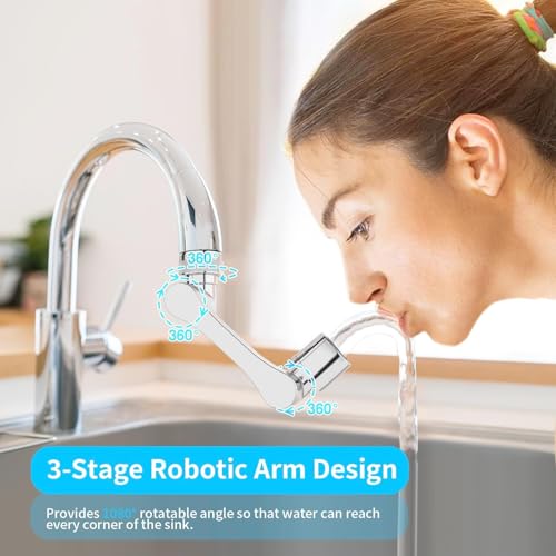 1080° Swivel Faucet Extender (Brass - 1 Pack / 1080-1Mode)