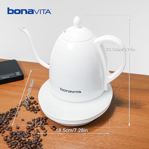 Cosmopolitan 1.0L Gooseneck Electric Kettle (White)