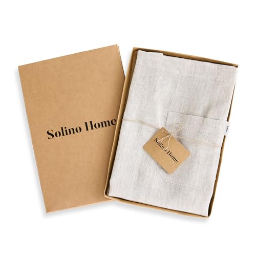 100% Pure Linen Apron Light Natural Woven (Light Natural / 33 X 30 Inch)