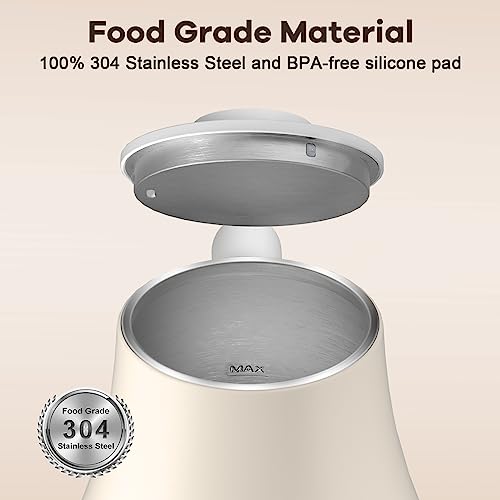 Electric Gooseneck Kettle With Keep Warm Function & LCD Display Automatic Shut Off Coffee Kettle Temperature Control Pour Over Kettle 1200 Watt (Milk White)