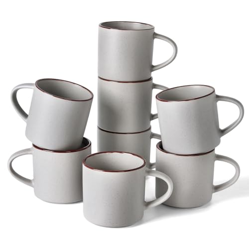 Coffee Mugs Set of 8 (Light Gray / 8pcs)