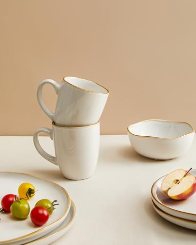 Coffee Mug 15oz (Irregular - White / 4 Count (Pack of 1))