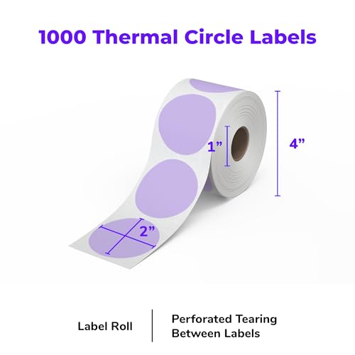 2 Inch Circle Thermal Labels (1000 Count)